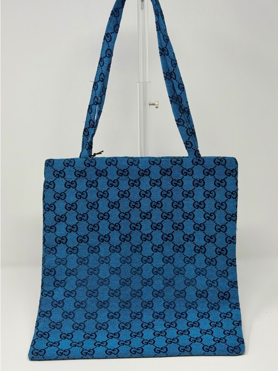 Source Unknown Handbags - Gucci Beauty Blue Canvas Shoulder Tote NWT